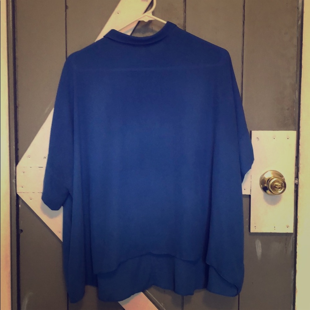 Draped blouse in blue from h&ms fancy collection